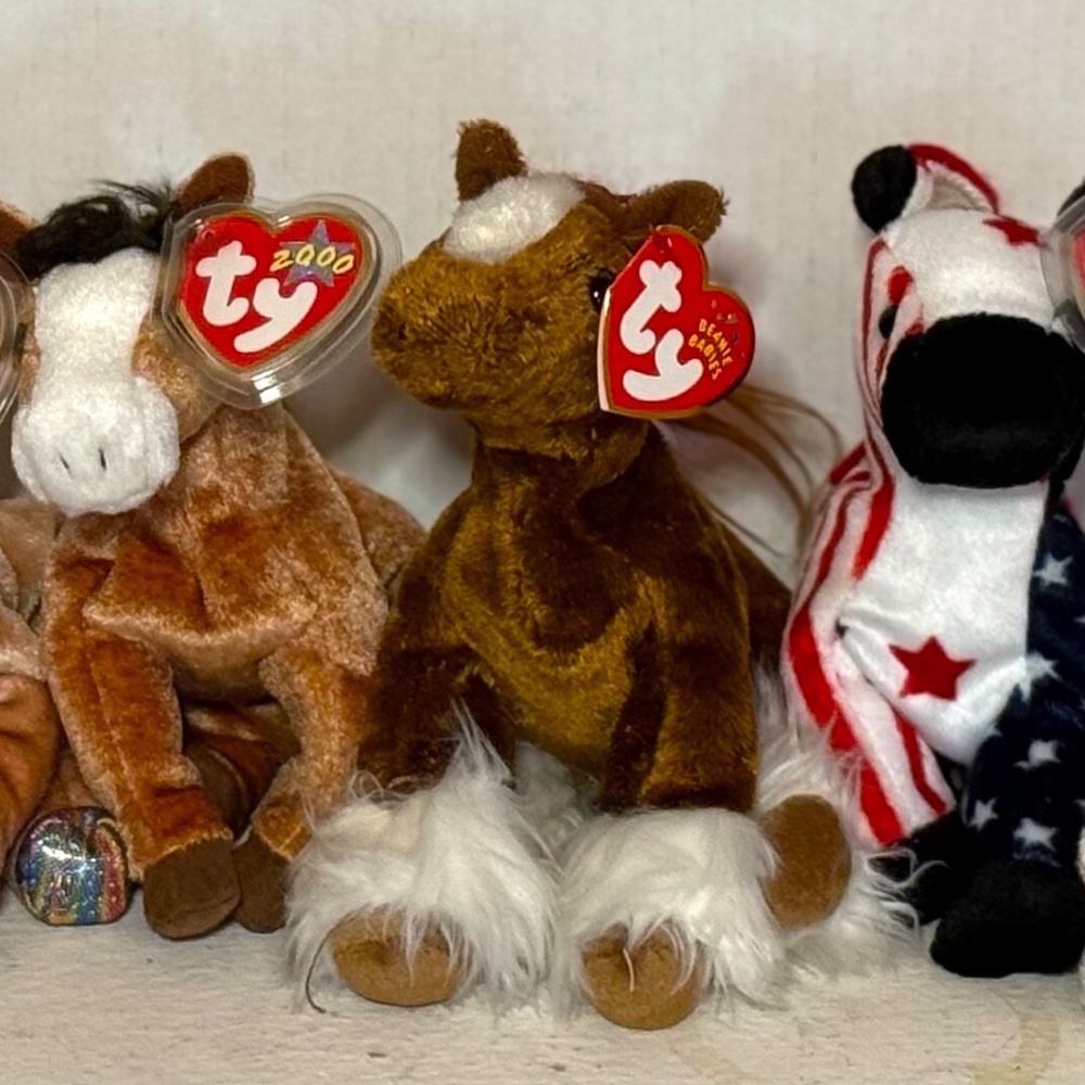 9 Ty Beanie Babies Barn Animals W/Tags - Picture 2 of 4